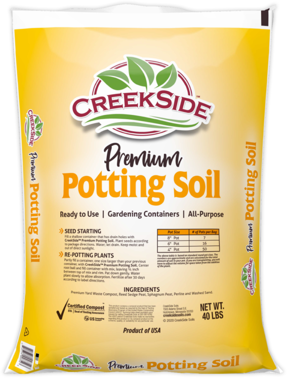 Premium potting soil bag